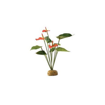 Exo-Terra Rainforest Plant Anthurium Bush - Terráriumi műnövény dekoráció (Flamingóvirág) cca.30cm