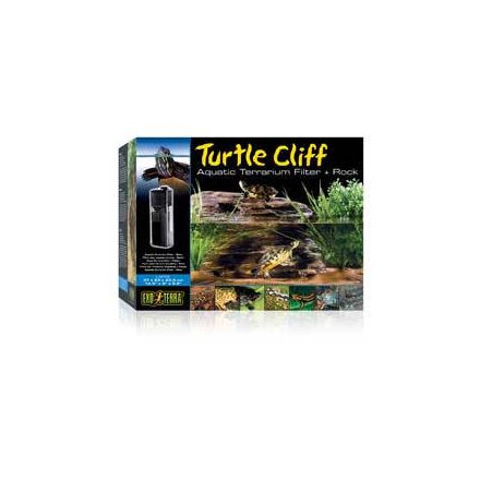 Exo-Terra Cliff Aquatic Terrarium Filter +Rock Large - Szűrő és pihenőhely teknősterráriumba (L)