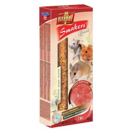 Vitapol Smakers rúd (bacon) - prémium duplarúd - egér,hörcsög, patkányok részére (90g)